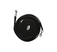 Longue rêne pour cheval HKM Slim Noir TU