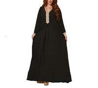 Longue Robe Élégante du Moyen-Orient pour Femmes - Abaya Jubba Dubaï, Marocaine Arabe Caftan Thobe