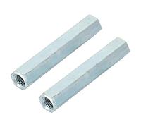 Longue Tige écrou - 2pcs Accouplement écrous Hexagonaux Tige Longue Douille en Acier au Carbone Noix Standoff M8 * 66 Fixations Filetées