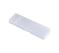 Longue trousse à crayons en plastique pour étudiant, école, papeterie, boîte à outils, finition mate transparente, porte-stylos L, l, L