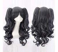 Longue vague de corps Lolita cosplay perruque universelle épaisse brun rose blond violet bleu multicolore cheveux synthétiques avec 2 queues de cheval perruques lolita perruque perruque 03