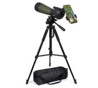 Longue-Vue 25-75x80 avec Trépied 160 cm et Adaptateur Smartphone