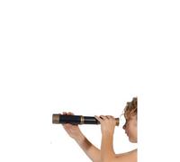 P'TIT Clown - 44900 - Longue Vue de Pirate - Accessoire de Déguisement - Télescopique, Telescope - pour Carnaval, Halloween, Cosplay, Fêtes à Thèmes - Marron et Or - Plastique - Unisexe