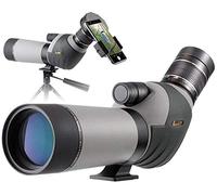 Longue-Vue d'observation 20-60x80 avec Zoom HD 24 mm, Grand oculaire coudé BAK4, Adaptateur Double Mise au Point, étanche, pour l'observation des Oiseaux, la Chasse et Le tir à la Cible