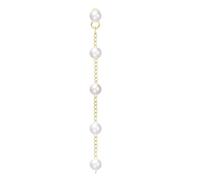Longues boucles d'oreilles à pampilles et fausses perles, plaqué or, pour mariage et bal de fin d'année, avec coffret cadeau