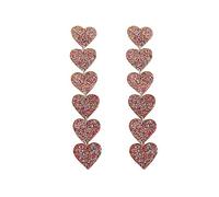 Longues boucles d'oreilles pendantes en forme de cœur pour femmes et filles en acrylique léger et brillant - Breloques d'amour pendantes - Tendance - Mignon - Musique - Concert - Fête - BFF Y2K