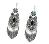 Longues boucles d'oreilles pendantes polyvalentes en alliage robuste qui rehaussent les ensembles décontractés et formels comme des accessoires d'oreille superposés légers, taille unique, Comme décrit