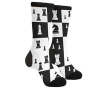 Longues Chaussettes Joueur Sur Le Thème Du Merch Pour Les Amateurs De Marchandises D'Échecs Internationales Chaussette Élastique Rigolotes D'Hiver Chaussettes Funky Chaussettes De Randonnée 40Cm