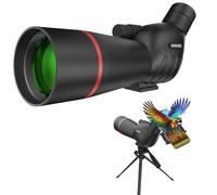 Longues-Vues BIBIRE 25-75X60 pour l'observation des Oiseaux avec trépied | Longues-Vues FMC & BAK4 à prisme, étanche et compacte, télescope monoculaire pour l'observation de la faune (noir)