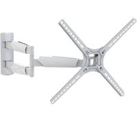 Longueur 76Cm Blanc Support Tv Mural Pour Écrans 13-65 Pouces, Inclinable Et Orientable, Mouvement Complet, Poids Max. 36Kg, Extra Extensible, Pour Led Oled Lcd, Max. Vesa 400X400