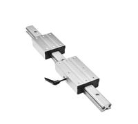 Longueur d'arbre de Rail de guidage linéaire Double externe 100-1000mm avec rouleau de Rails de travail du bois coulissant(LGB8-100mm-6 wheel,850mm)