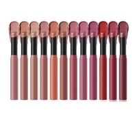 Longwear Lipstick Set, Tube Lip Colors, High Pigment Formula, Waterproof Smooth Texture, Sophisticated Matte Elegance, Creamy Coverage, Ideal for Women Makeup Gift Use, 2g
