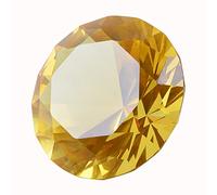 LONGWIN - Diamants de Cristal décoratifs Presse-Papier, 80 mm de Large, Couleur Unie, Jaune