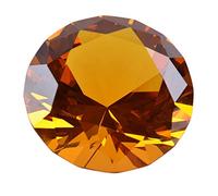 Longwin Presse-papier 60 mm de largeur Cristal Diamant Décoration pour la maison Couleur unie, ambre