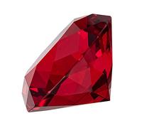 Longwin Presse-papier 60 mm de largeur Cristal Diamant Décoration pour la maison Couleur unie, Red