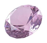 Longwin Presse-papier 60 mm de largeur Cristal Diamant Décoration pour la maison Couleur unie, rose