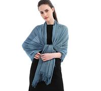 Longwu coton lin solide foulard wrap châles pour femmes dames (100 cm x 190 cm) Super grande taille-pour toutes les saisons cadeaux de Noël