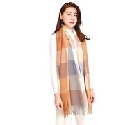 Longwu les femmes doux cachemire écharpe en laine de grandes pashminas châle et enroule chaleureuse a volé couverture Chameau