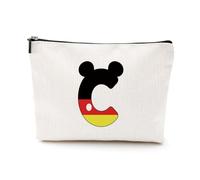 LONGXIN Trousse de maquillage personnalisée avec initiale de film A-Z monogrammée - Trousse de toilette - Cadeau amusant sur le thème du film - Cadeaux pour amateurs de films pour femmes et filles,