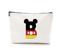 LONGXIN Trousse de maquillage personnalisée avec initiale de film A-Z monogrammée - Trousse de toilette - Cadeau amusant sur le thème du film - Cadeaux pour amateurs de films pour femmes et filles,
