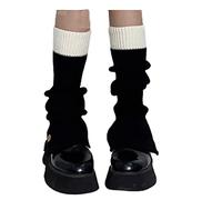 Longyangqk Chauffe-jambes pour femmes 80s 90s Harajuku Kawaii Talons hauts Bottes Warm Fuzzy Leg Cover Partywear Clubwear