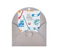 Longzehao Carte de vœux créative en papier nacré avec éléments de hockey pour Noël, anniversaire, Thanksgiving