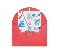 Longzehao Carte de vœux créative en papier nacré avec éléments de hockey pour Noël, anniversaire, Thanksgiving