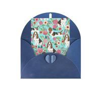 Longzehao Carte de vœux en papier nacré avec imprimé floral pour Noël, anniversaire, Thanksgiving