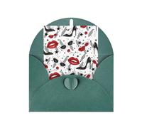 Longzehao Carte de vœux en papier nacré avec lèvres et talons hauts pour Noël, anniversaire, Thanksgiving