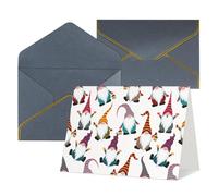 Longzehao Cartes de vœux de Noël humoristiques imprimées de nains de Noël, intérieur vierge, avec enveloppe, adaptées pour la famille et les amis