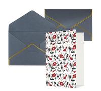 Longzehao Cartes de vœux imprimées pour toutes les occasions, avec motif lèvres et talons hauts, intérieur vierge, avec enveloppe, adaptées pour la famille et les amis