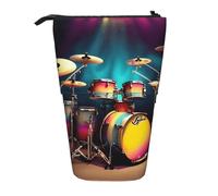 Longzehao Cool Drums Ensemble de trousse télescopique pour crayons et stylos Motif imprimé
