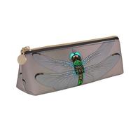 Longzehao Dragonfly Print Trousse à crayons triangulaire simple Sac de rangement pour fournitures de bureau, cosmétiques, articles de toilette, blanc, taille unique, art déco, white-417, One size, Art