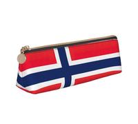 Longzehao Drapeau norvégien imprimé simple pochette triangulaire sac de rangement pour fournitures de bureau, cosmétiques, articles de toilette, blanc, taille unique, art déco, blanc, taille unique,