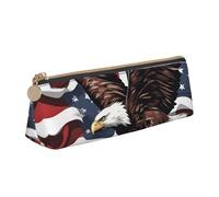 Longzehao Eagle with USA Flag Print Simple Triangle Crayon Trousse de Rangement pour Fournitures de Bureau, Cosmétiques, Articles de Toilette, Blanc, One Size, Art Déco, white-417, One size, Art Déco