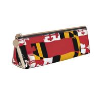 Longzehao Étui à stylo triangulaire simple imprimé drapeau du Maryland pour fournitures de bureau, cosmétiques, articles de toilette, blanc, taille unique, art déco, white-417, One size, Art Déco