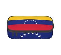 Longzehao Grande capacité avec compartiment imprimé drapeau du Venezuela - Trousse de rangement pour fournitures de bureau, Noir/blanc, One Size, Art déco.