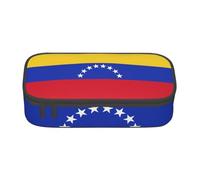 Longzehao Grande capacité avec compartiment imprimé drapeau du Venezuela - Trousse de rangement pour fournitures de bureau, Noir/blanc, One Size, Art déco.