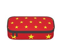 Longzehao Grande capacité avec compartiment imprimé drapeau vietnamien, trousse de rangement pour fournitures de bureau, Noir/blanc, One Size, Art déco.