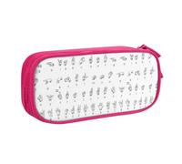 LONGZEHAO Grande capacité avec inscription en langue des signes de l'alphabet. Trousse à crayons avec fermeture éclair double couche
