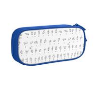 LONGZEHAO Grande capacité avec inscription en langue des signes de l'alphabet. Trousse à crayons avec fermeture éclair double couche