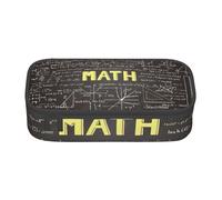 Longzehao Grande capacité compartiment école mathématiques impression trousse de rangement pour fournitures de bureau, noir, taille unique, art déco, Noir, One size, Art Déco