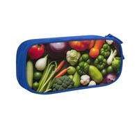 LONGZEHAO Grande capacité Présentation de divers trousses à crayons imprimées de légumes, double couche avec fermeture éclair, trousse à crayons, trousse de maquillage