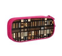 LONGZEHAO Grande trousse à crayons en tissu africain imprimé tribal avec fermeture éclair double couche