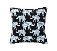 Longzehao Housse de coussin décorative carrée avec imprimé éléphant pour canapé, lit, voiture.