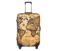 Longzehao Housse de protection élastique pour valise avec fermeture éclair Motif carte du monde antique, blanc, Small