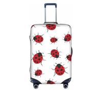 Longzehao Housse de protection élastique pour valise, motif coccinelle, avec fermeture éclair., blanc, Small