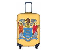 Longzehao Housse de protection élastique pour valise, motif drapeau du New Jersey avec fermeture éclair., Blanc, X-Large