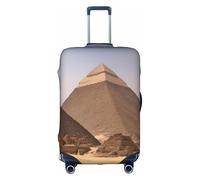 Longzehao Housse de protection élastique pour valise, motif pyramides d'Égypte avec fermeture éclair., blanc, Small