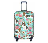 Longzehao Housse de voyage élastique pour valise, motif basset hound avec fermeture éclair., blanc, Medium